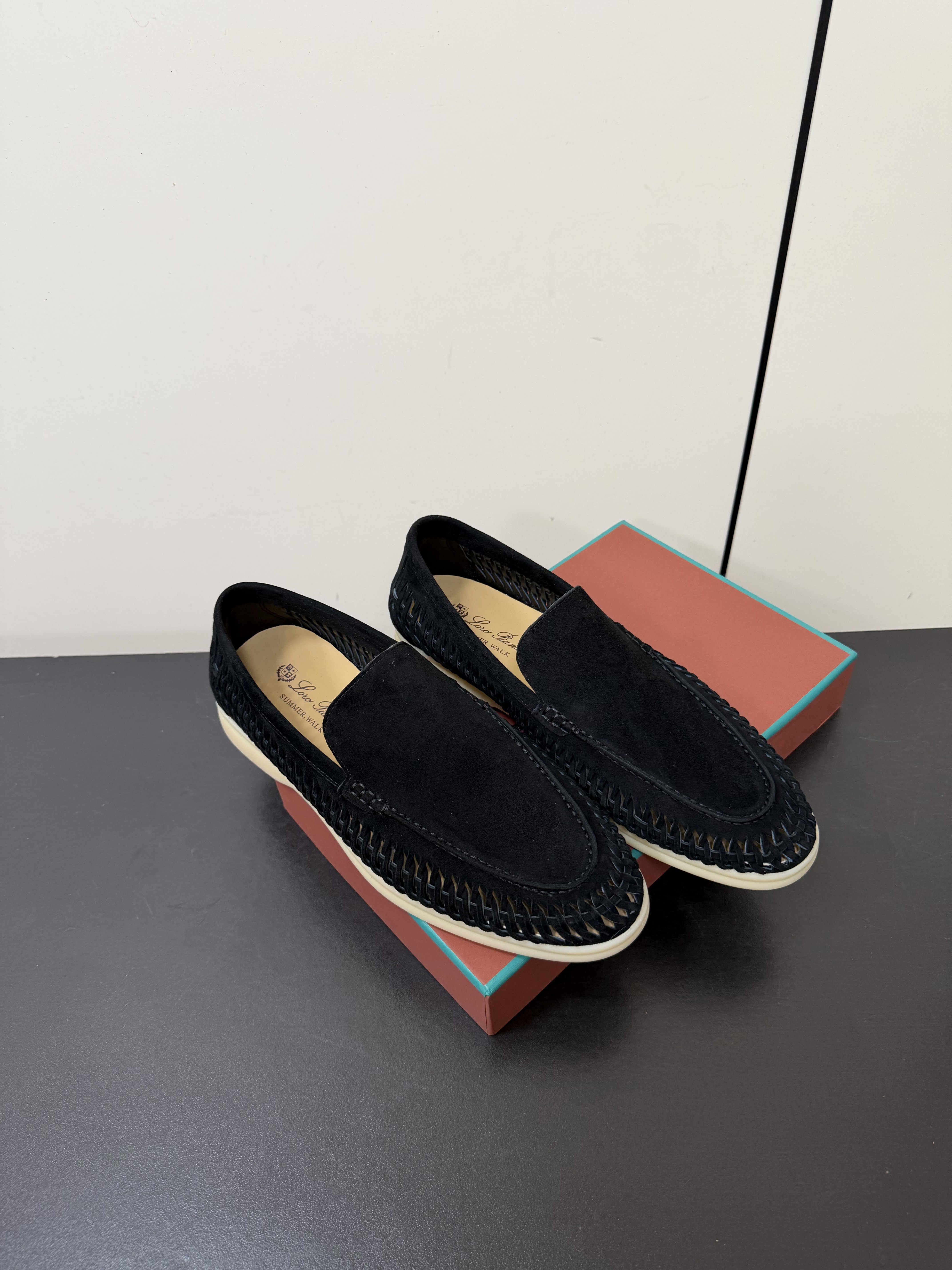 Loro Piana  Unisex Woven Suede Loafer