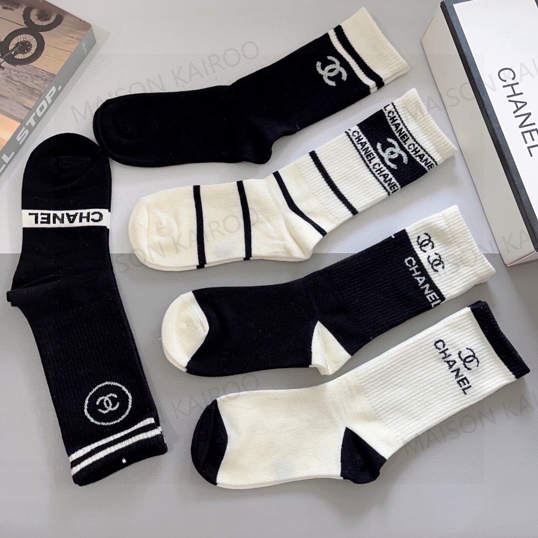 Chanel Socks 5-Pack - KAIROO
