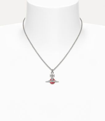 Trendy Red Orb Pendant Necklace for Women – Silver-Tone Chain with Sparkling Stone Accent, Y2K Aesthetic Jewelry for Party & Daily Wear