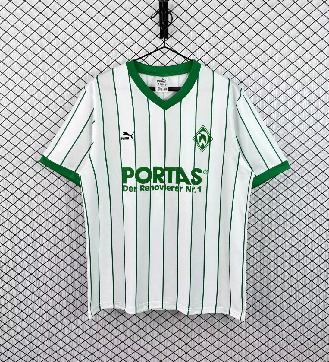 Retro Werder Bremen White & Green Pinstripe Vintage 2012/13 Remake Jersey S-4XL