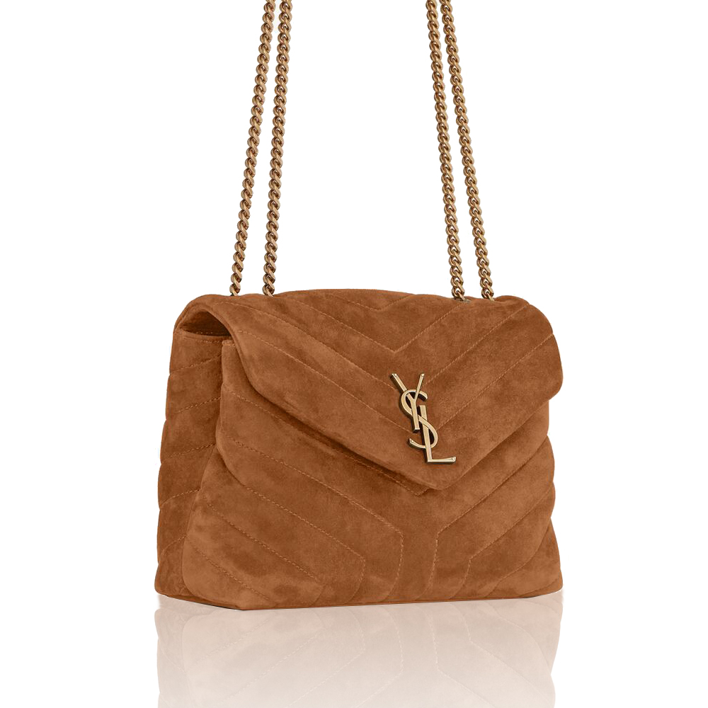 Saint Laurent YSL LOULOU Quilted Suede Bag