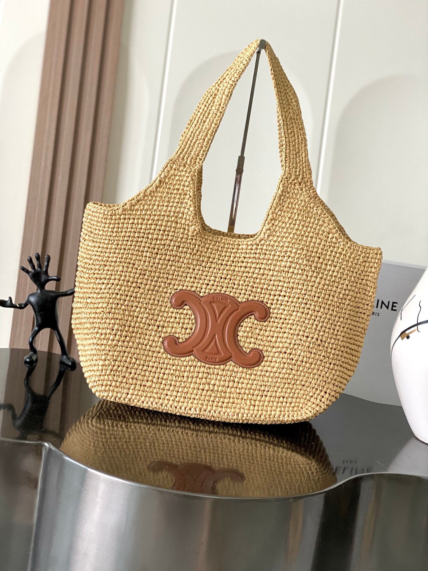 Celine Cabas Tote bag in Naturel Raffia