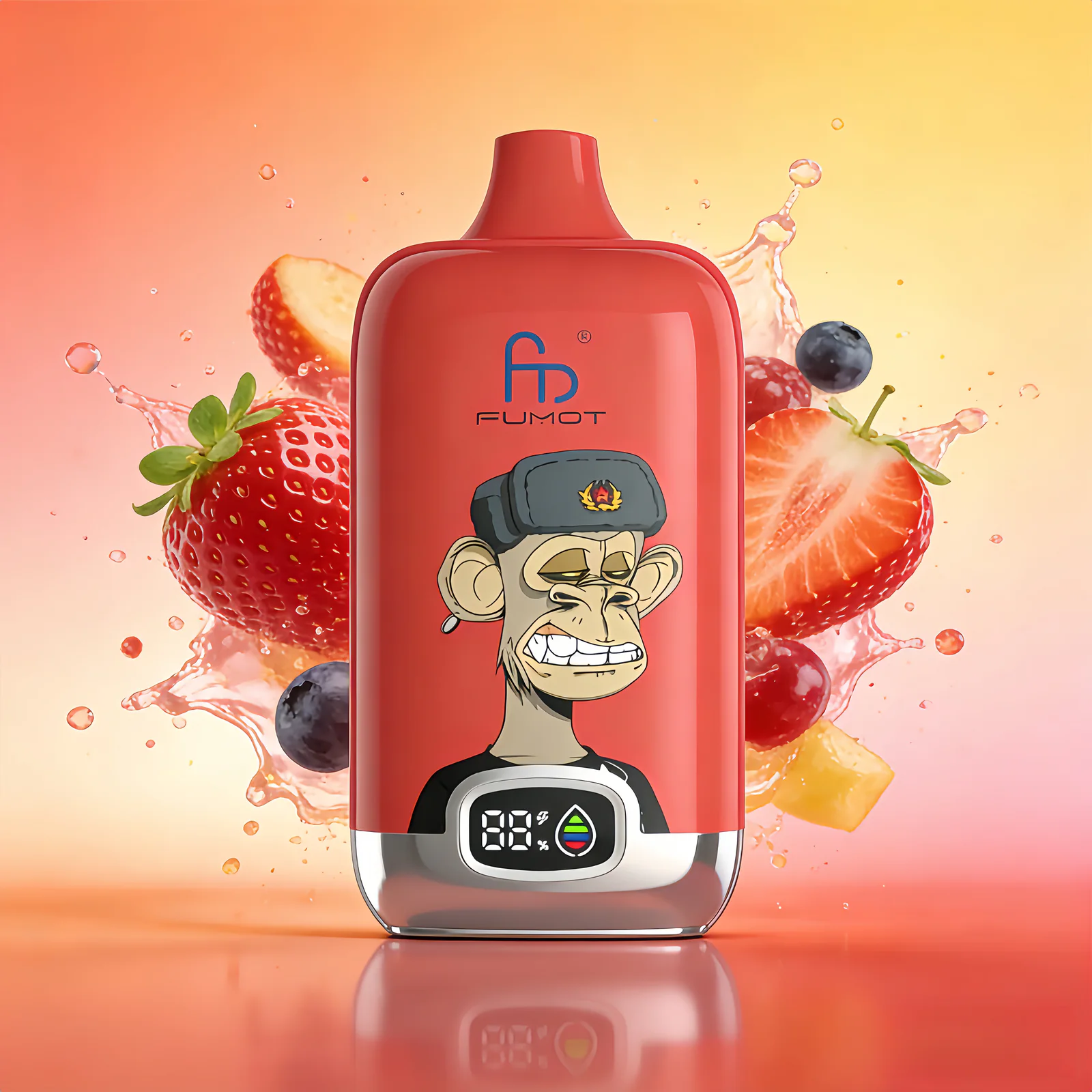 FUMOT Digital Box 12K Disposable Vape – Strawberry Red Bull - Vaba Vape-Shop