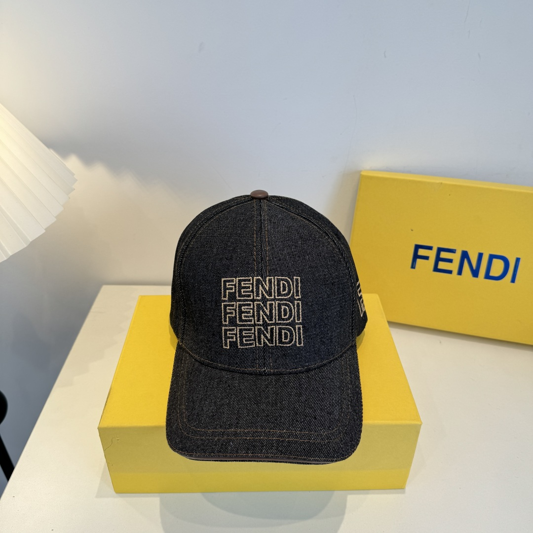 Fendi Denim Baseball Cap