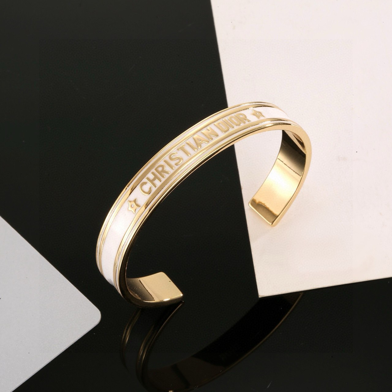 Dior White Cuff Bracelet