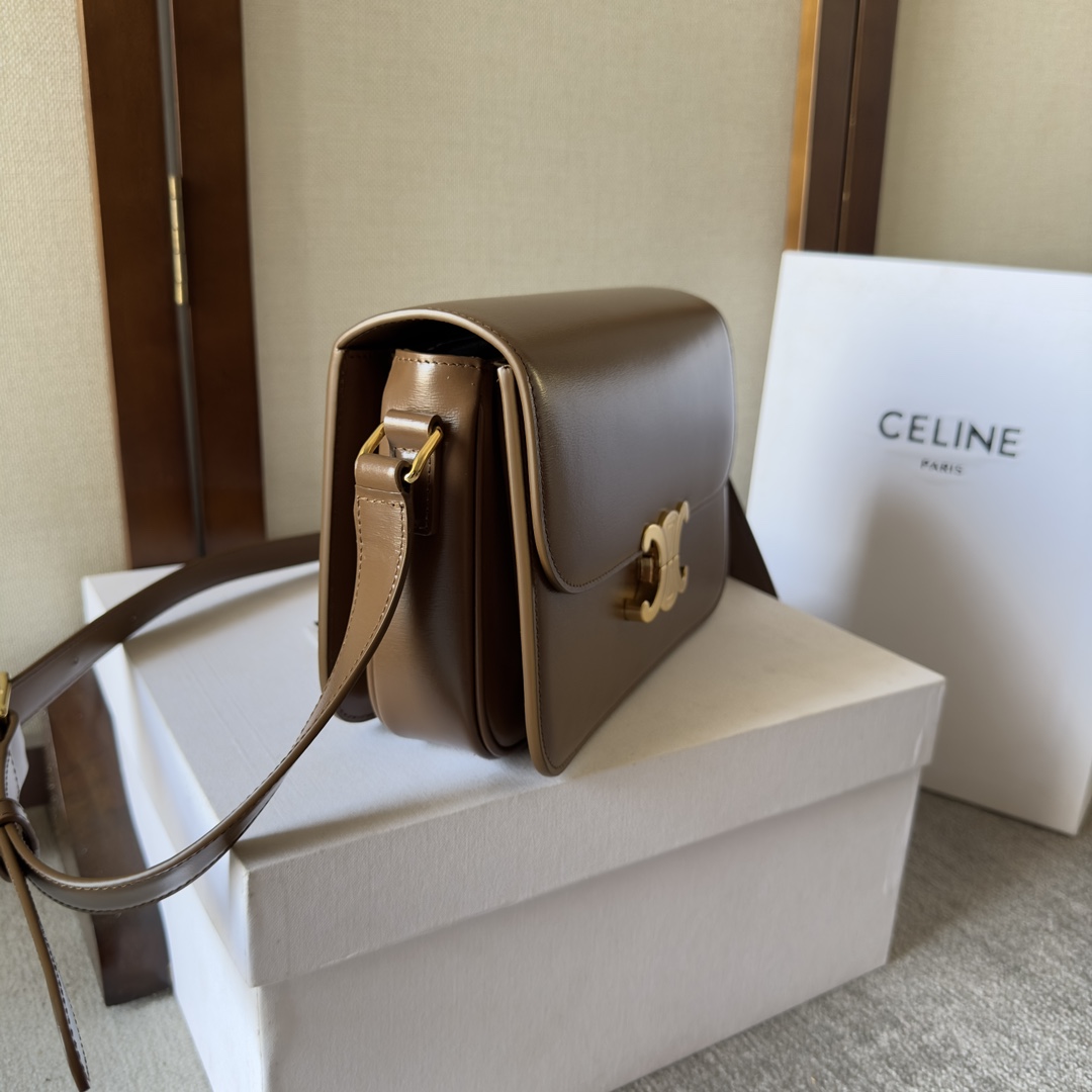 Celine Bronze Classique Triomphe Bag
