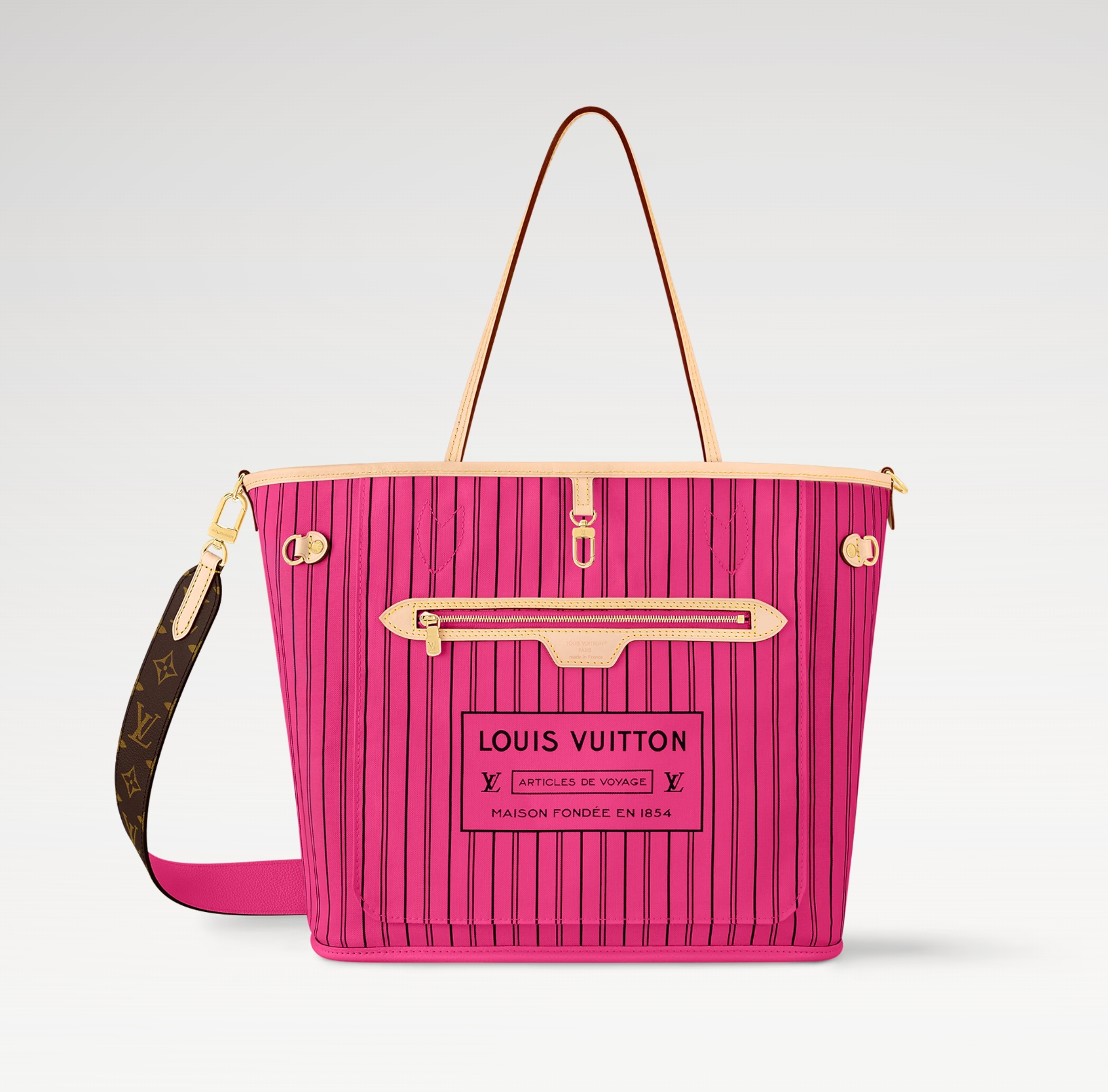 Louis Vuitton LV Neverfull Bandoulière Inside Out MM