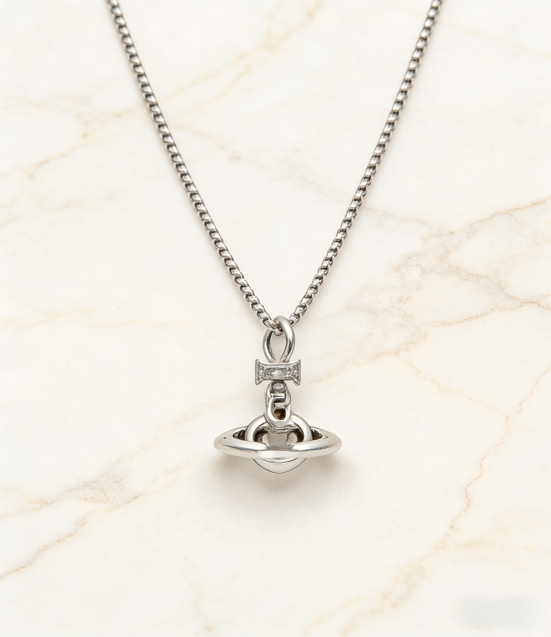 2026 New Vivienne Westwood Style Silver Mini Saturn Pendant Necklace - Dainty Multicolor Crystal Celestial Jewelry for Women