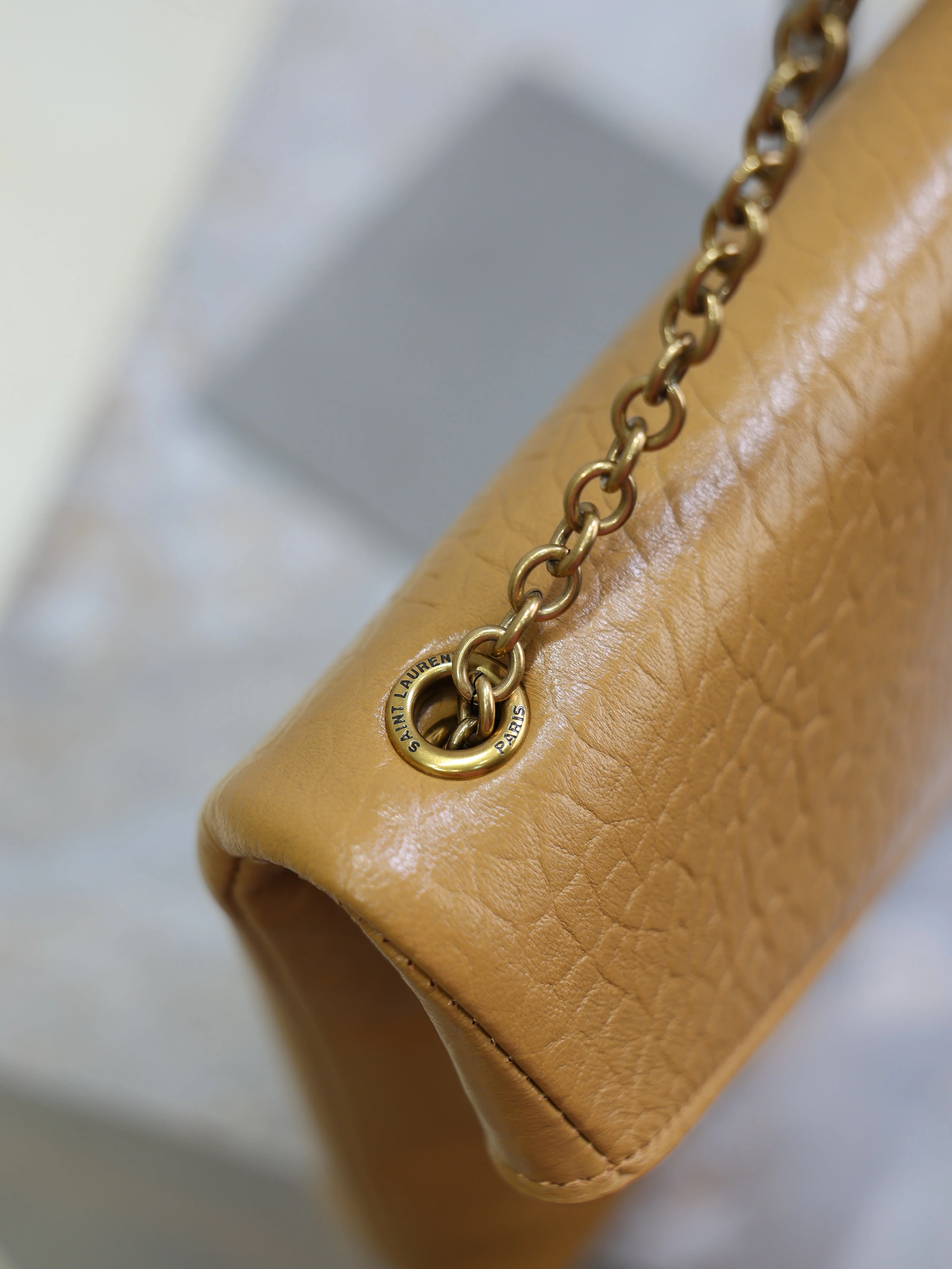 Saint Laurent YSL Cassandre **L Bag 35cm Light Brown Lambskin GHW