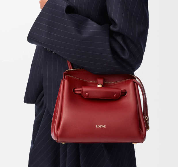 Loewe Small Madrid Handbag in Nappa leather-Red