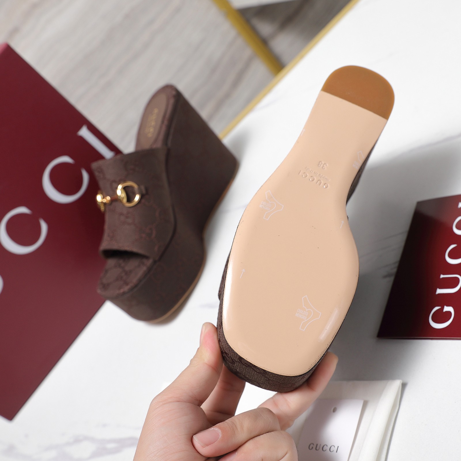 Women's Gucci GG Platform Mule