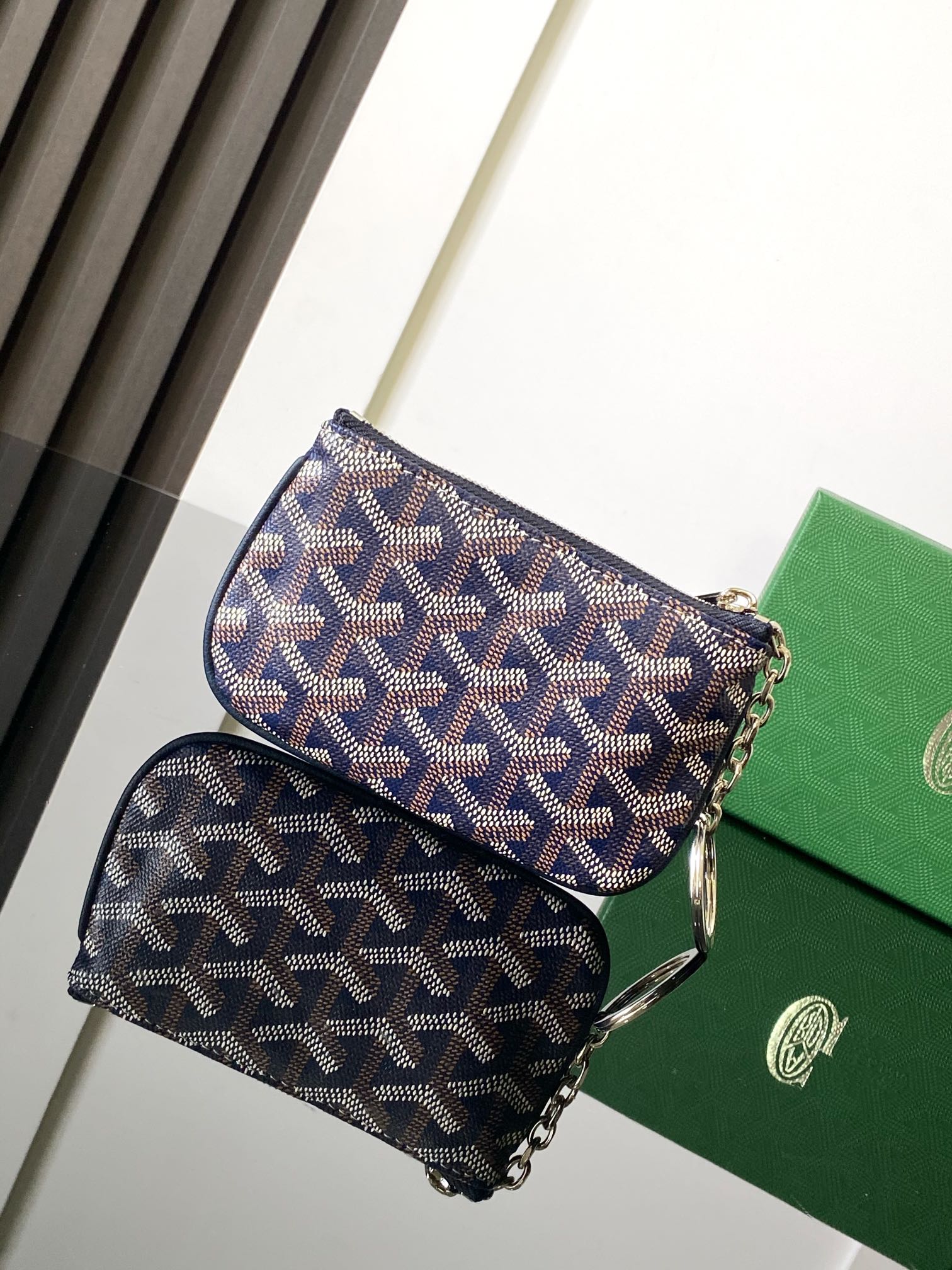 Goyard Sénat Nano Key Pouch-Navy blue