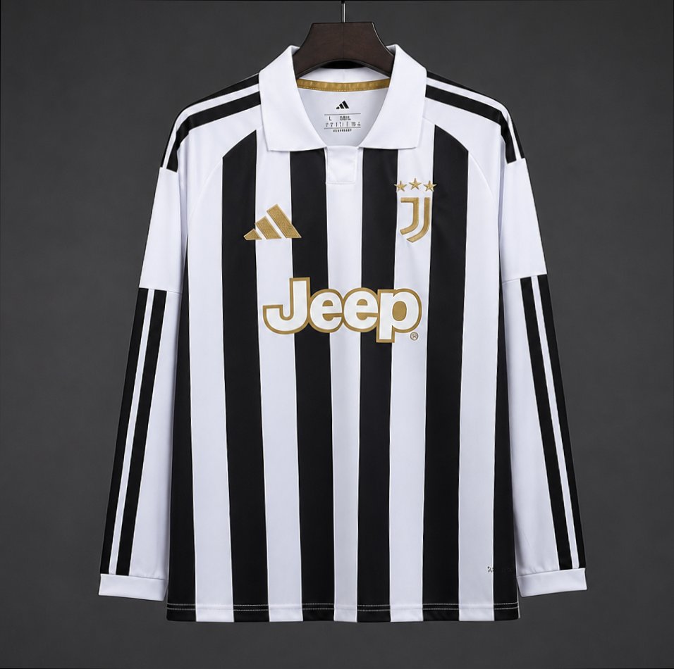 26/27 Juventus Home Long Sleeve Jersey S-4XL - musan