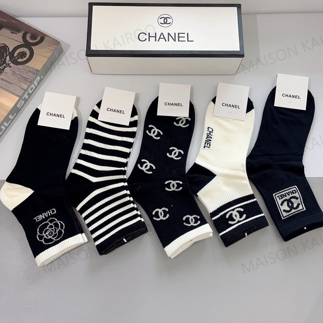 Chanel Socks 5-Pack - KAIROO