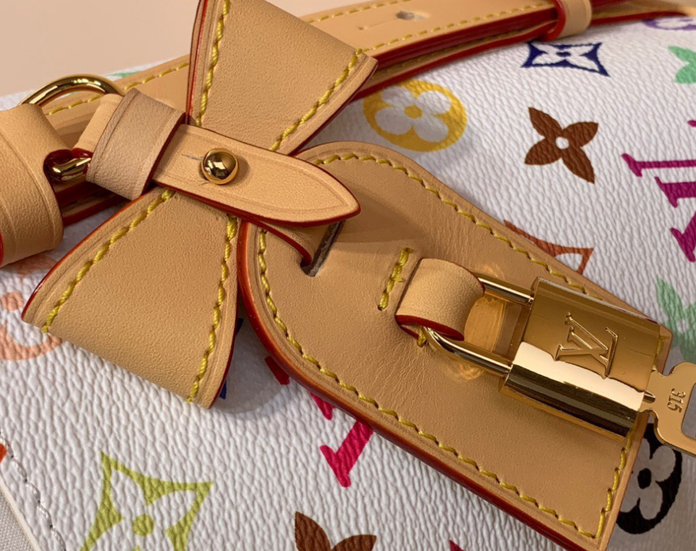 Louis Vuitton Coated canvas Murakami Takashi series leather crossbody bag