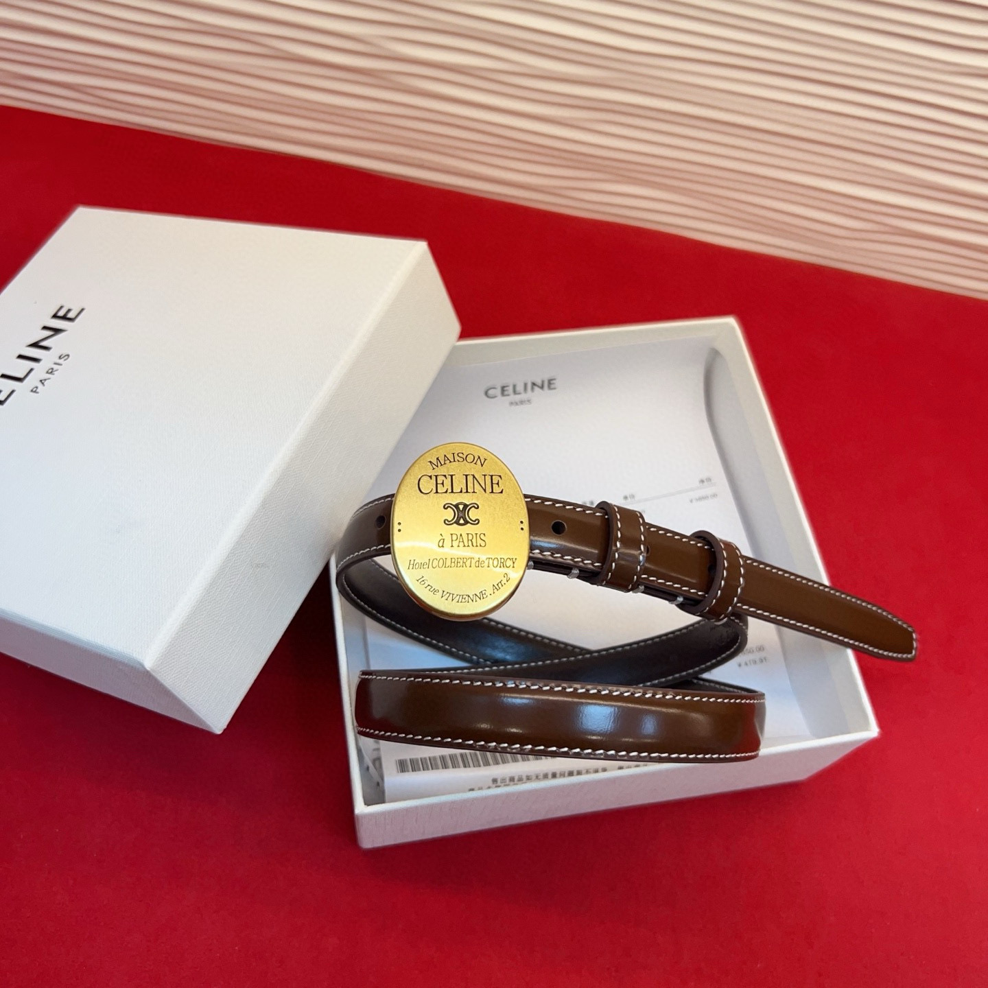 Celine Leather Belt 2.5cm