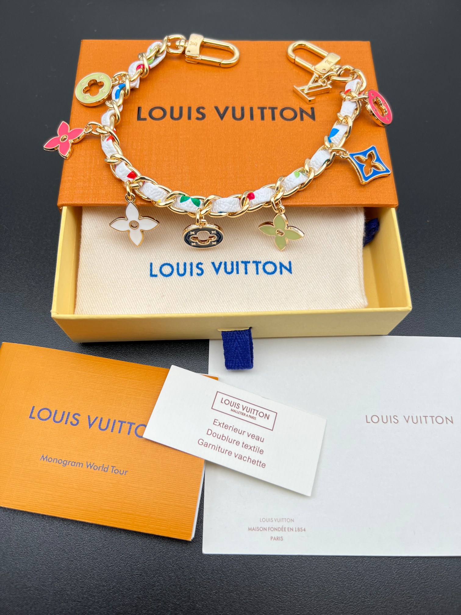 LV Multicolored Key chain