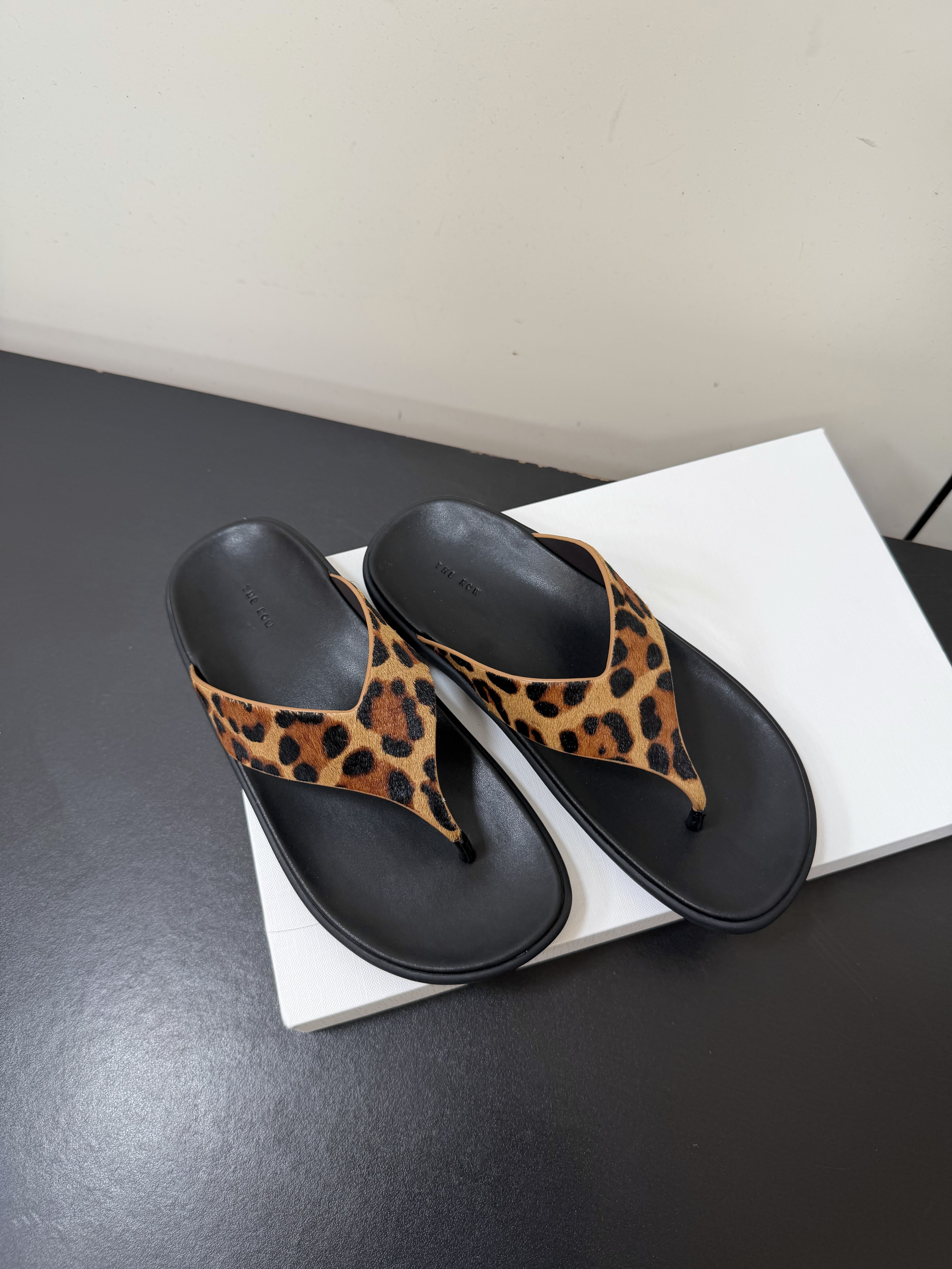 The Row Horse Hair Leather Beach Flip-Flop
