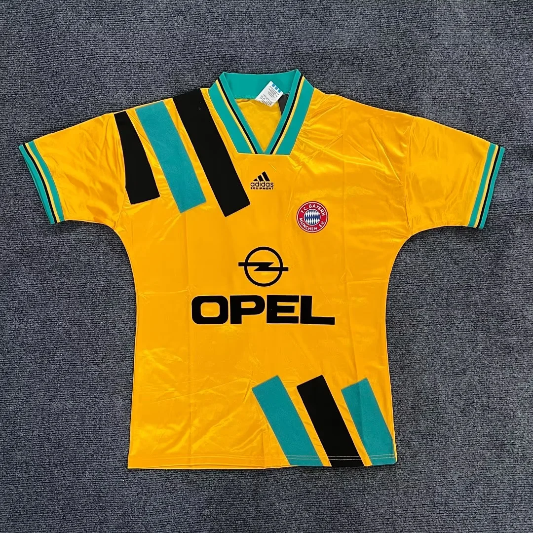 1993/95 Retro Bayern Munich Away Yellow Soccer Jersey 1:1 Thai Quality