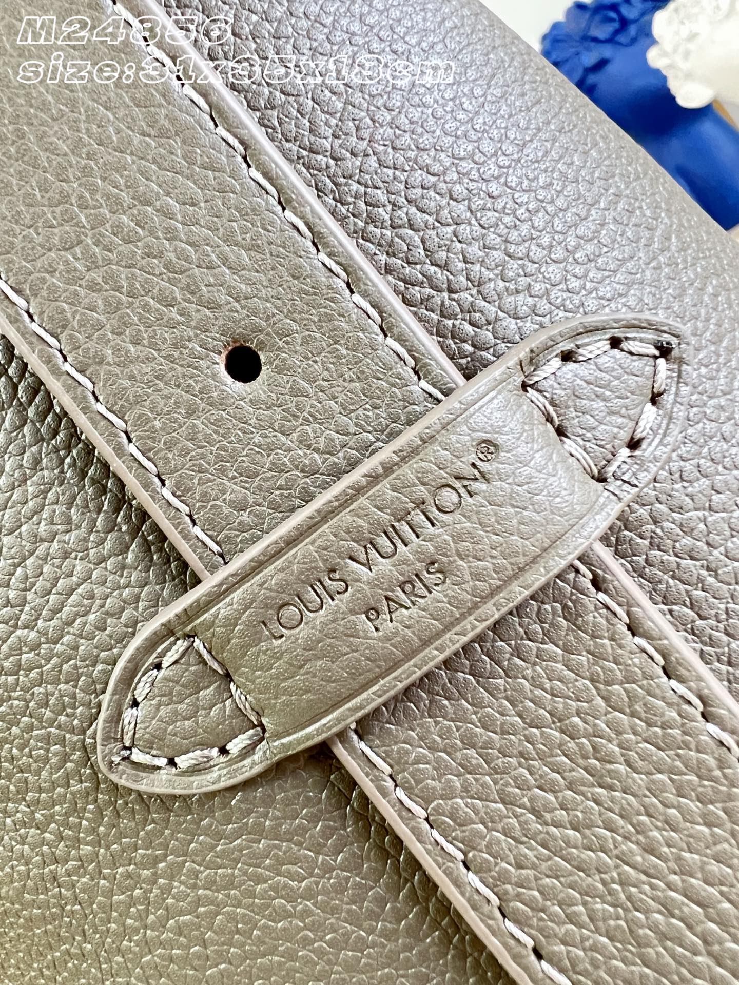 Louis Vuitton Dark Grey Green Flight Mode Medium Handbag