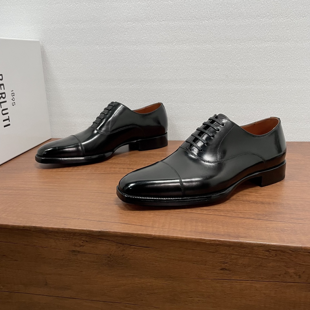 Berluti Oxford Derby Shoes in Shiny leather