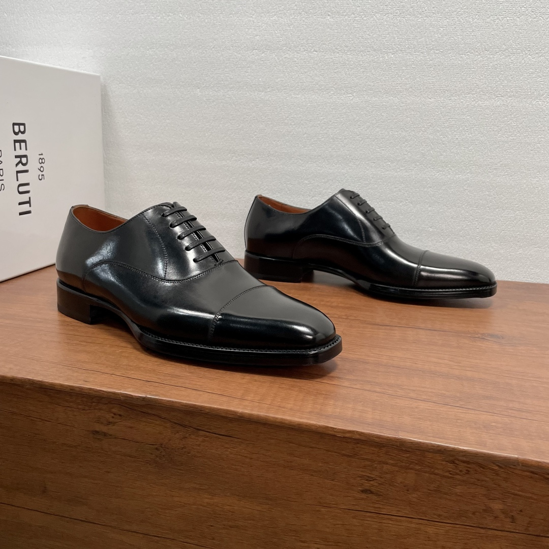 Berluti Oxford Derby Shoes in Shiny leather