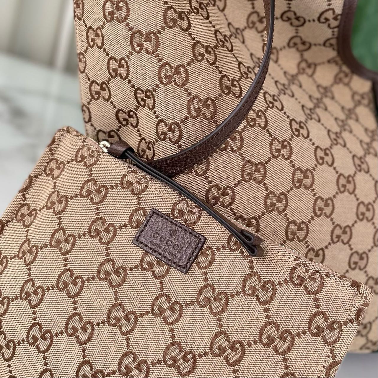 Gucci GG Giglio Large Supreme Canvas Tote Bag
