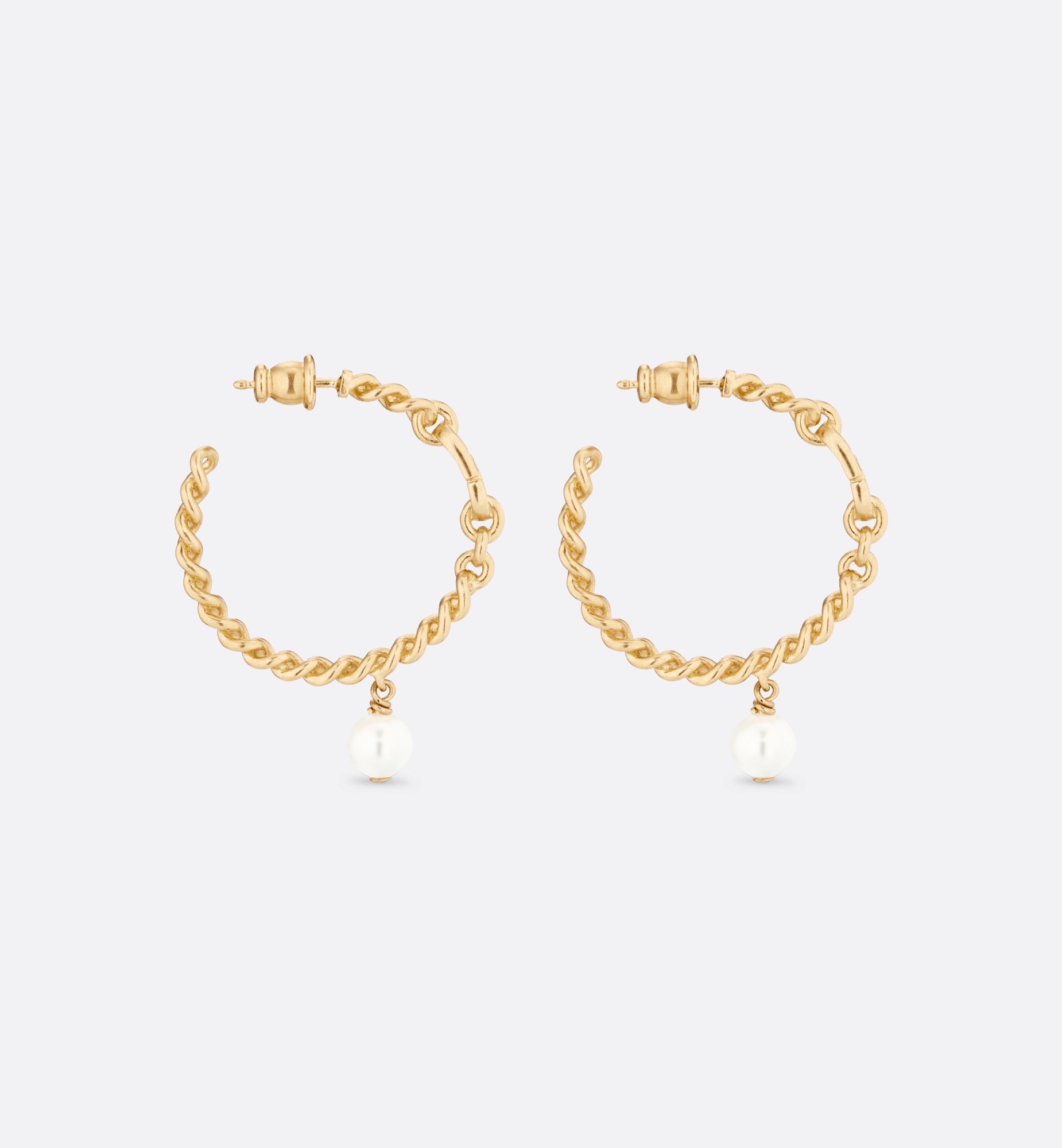 Dior Gold Hoop Earrings
