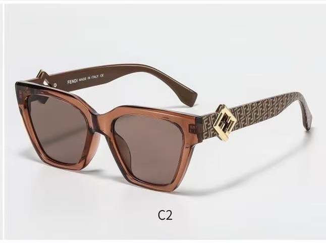 Fendi FF‑Logo Jacquard Temples Cat‑Eye Sunglasses - KAIROO
