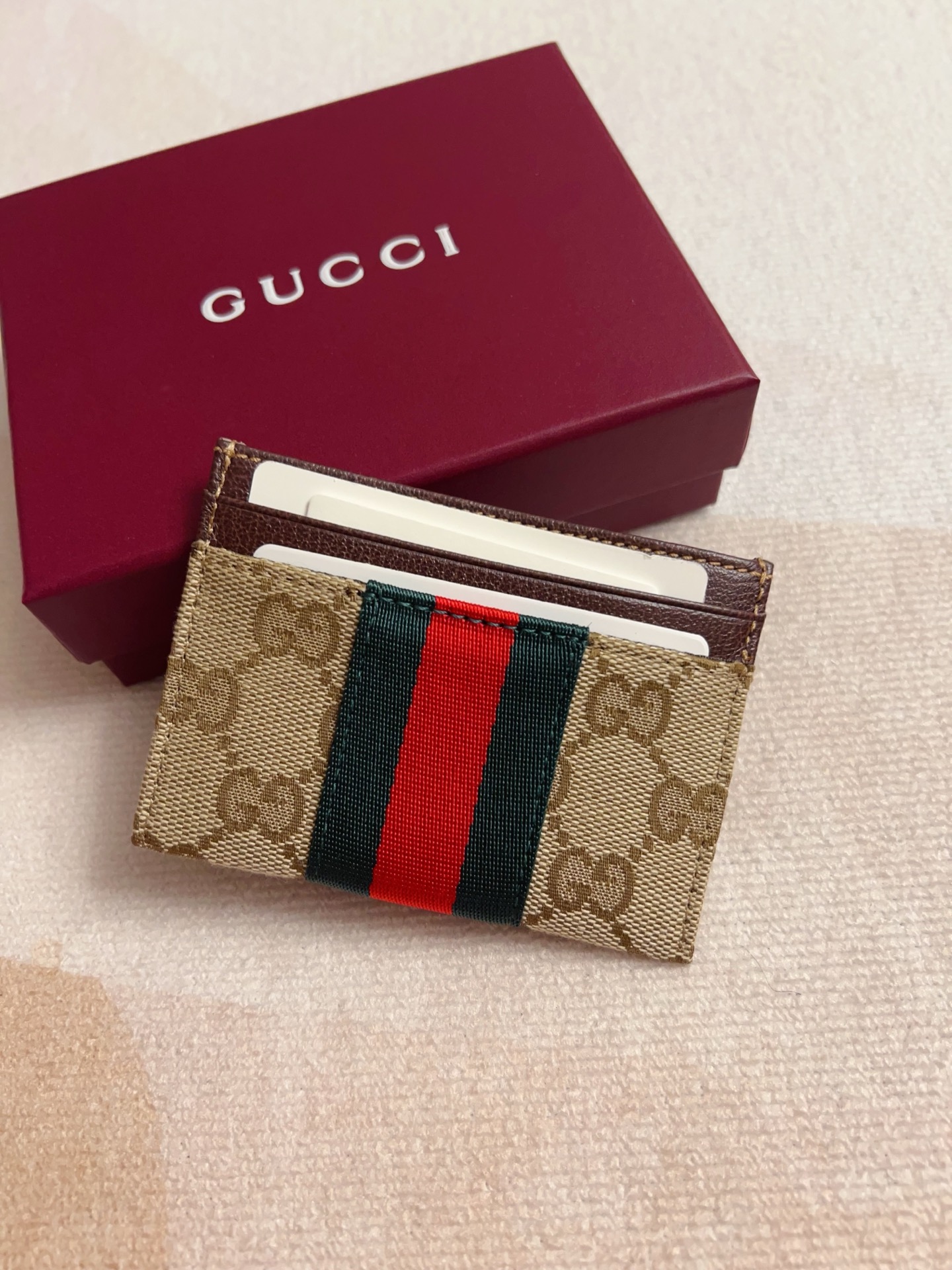 Gucci GG card case with Web 867384