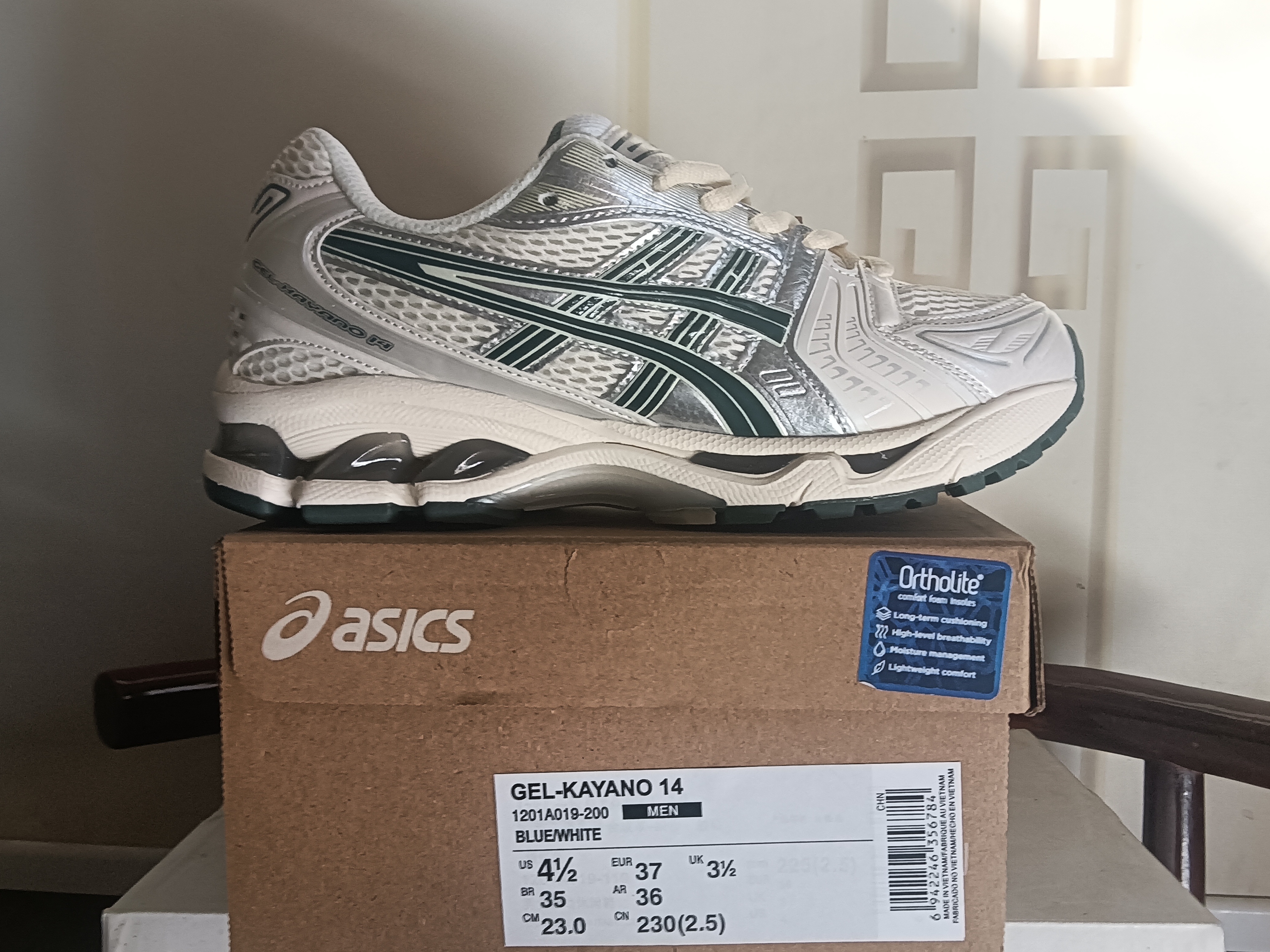 ASICS 1201A019-200 US Men's Sizes6 to 11 in half sizes Green White Shoes tianlong