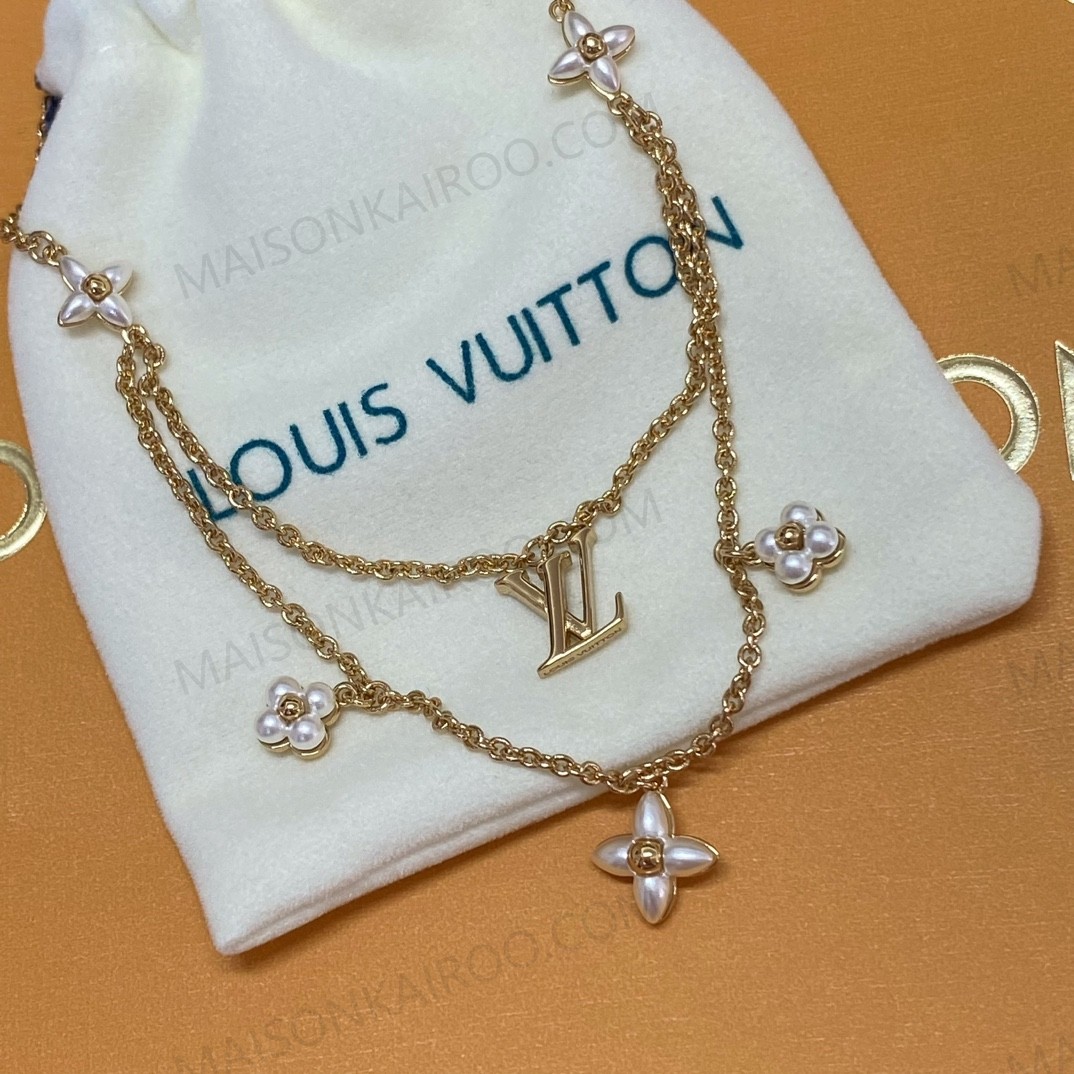 Louis Vuitton LV Blossom Pearl Earrings / Necklace - KAIROO