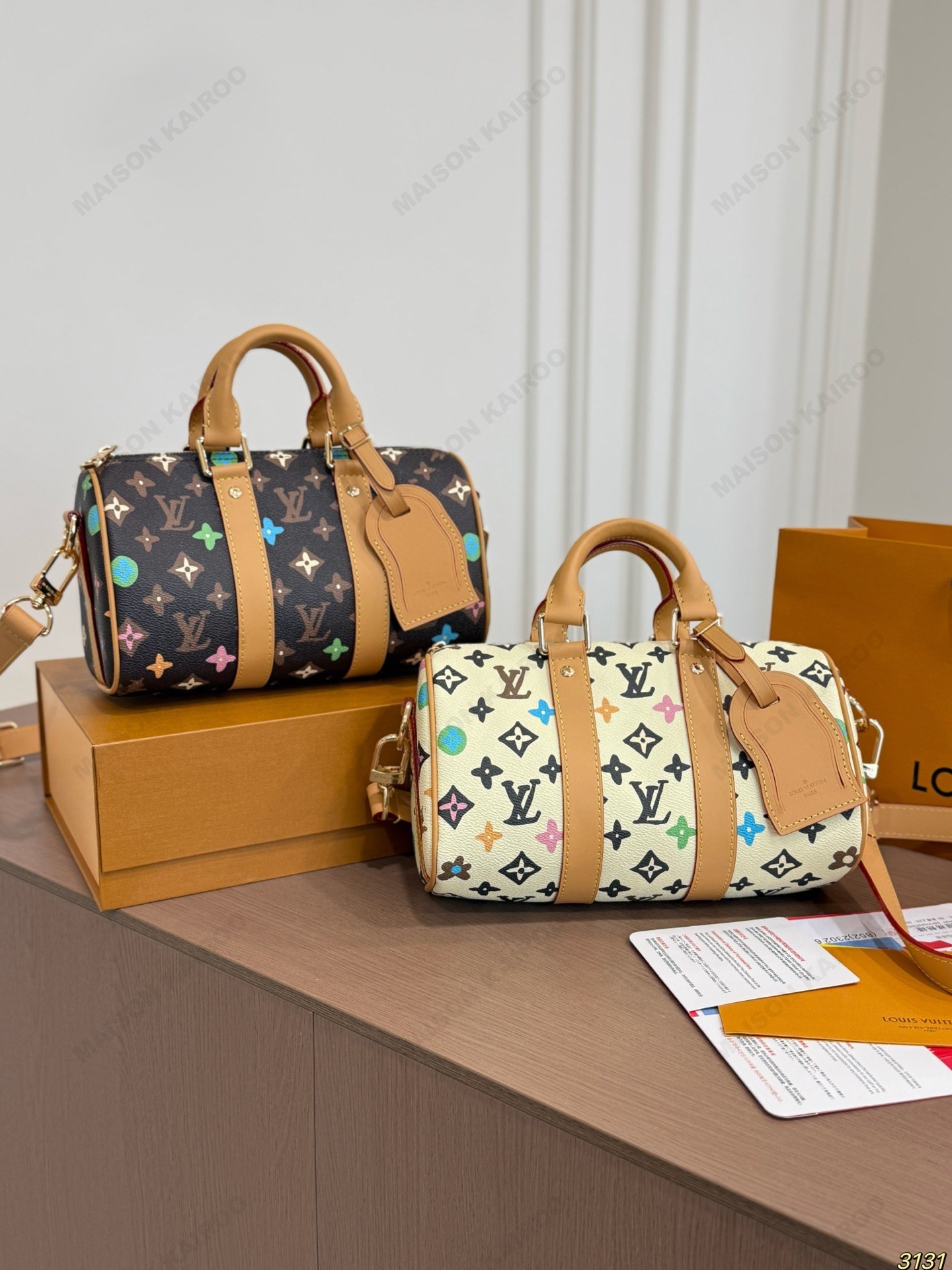Louis Vuitton LV x Tyler The Creator Keepall Bandouliere 25 Star Multicolor Monogram Canvas Travel Bag - KAIROO