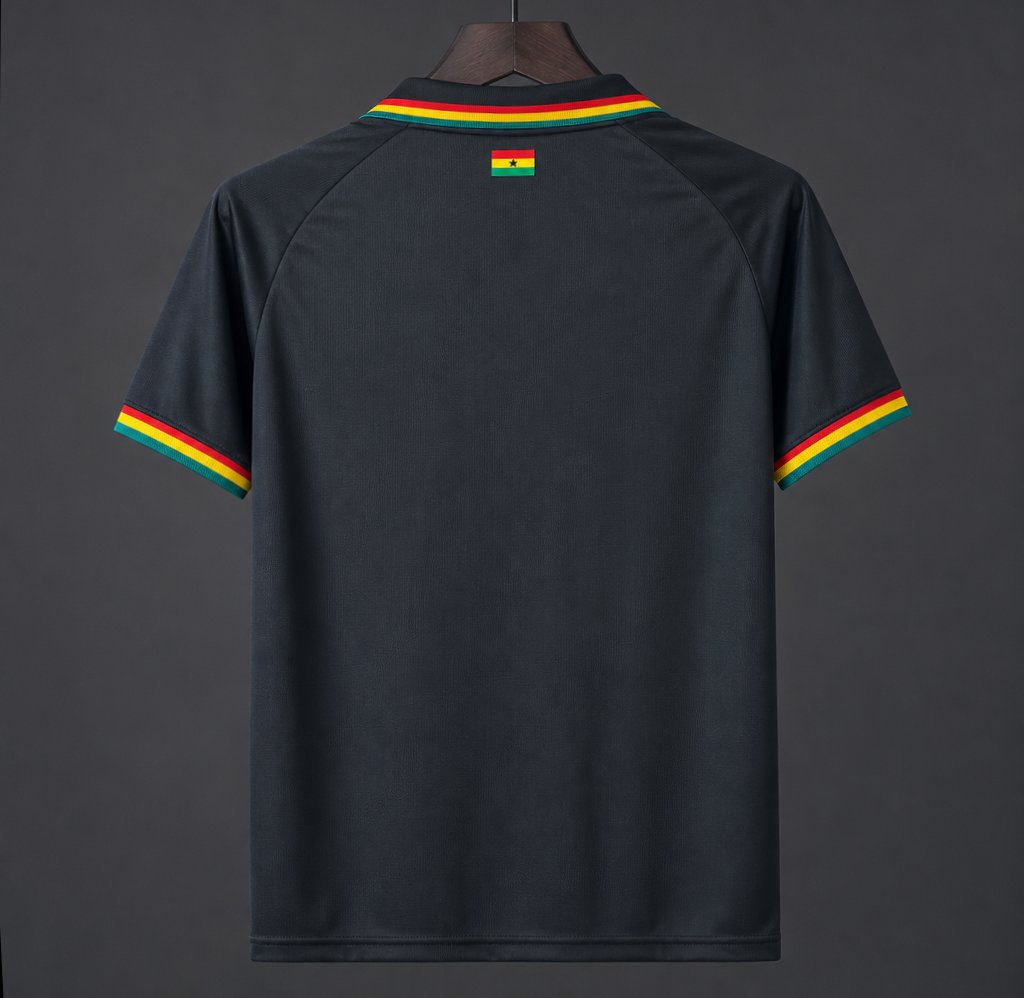 2026 Ghana Heritage Collection Black Polo Jersey S-4XL - musan