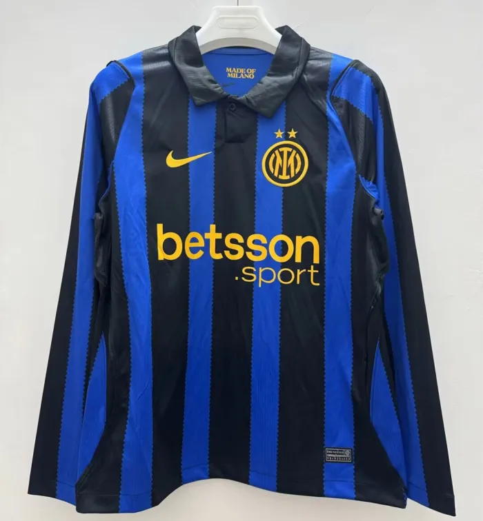 Inter Milan Home Long Sleeves Jersey Fan Version 26/27 | Soc Jersey - Premium Football Jersey
