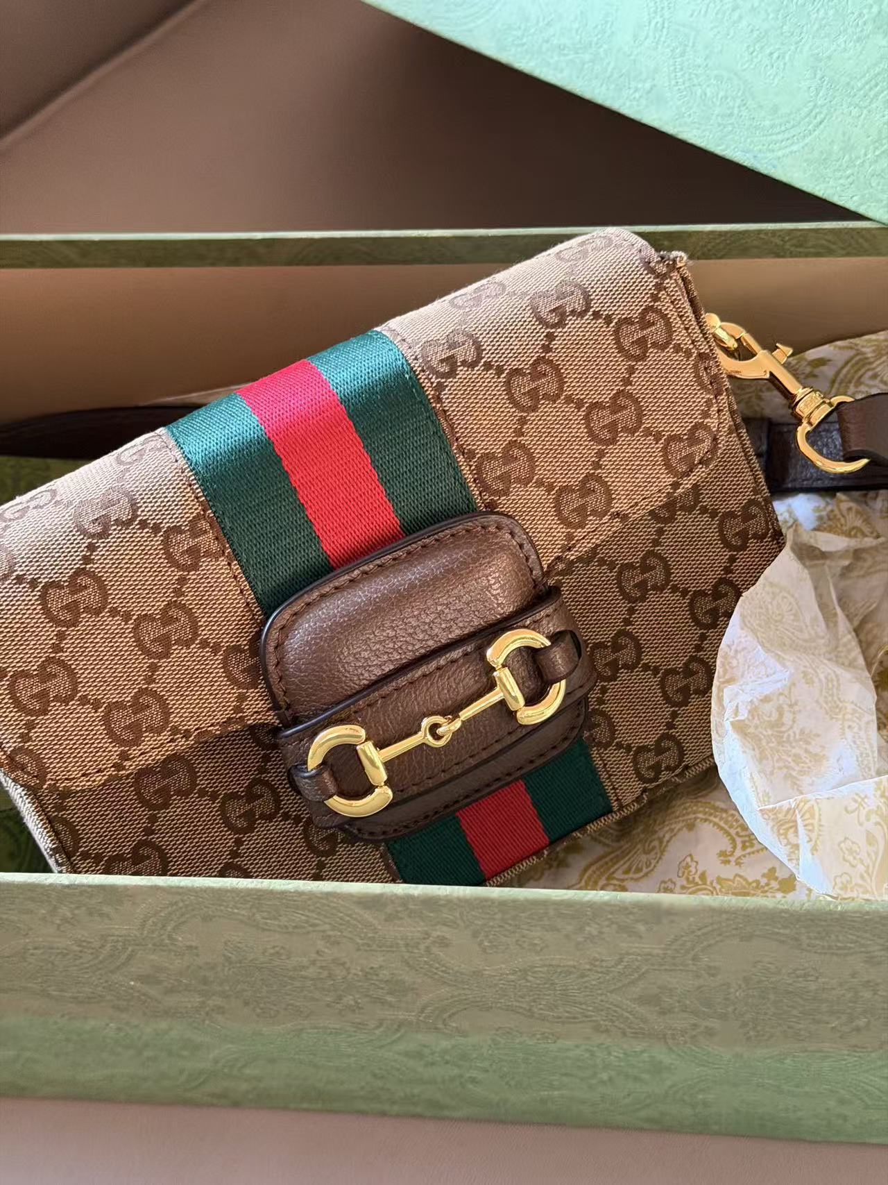 Gucci Small Canvas Saddle Bag