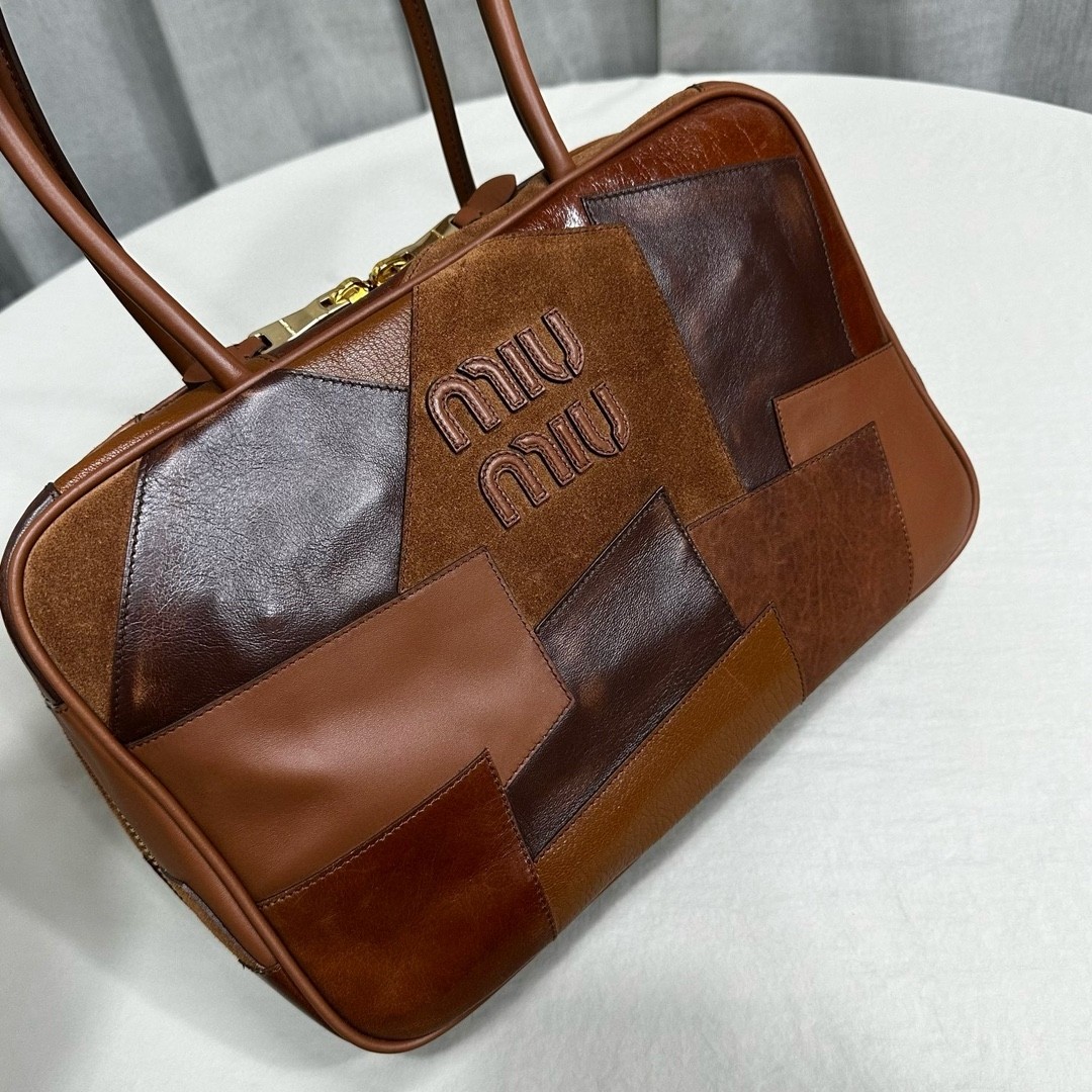 Miumiu Beau bag with leather patches