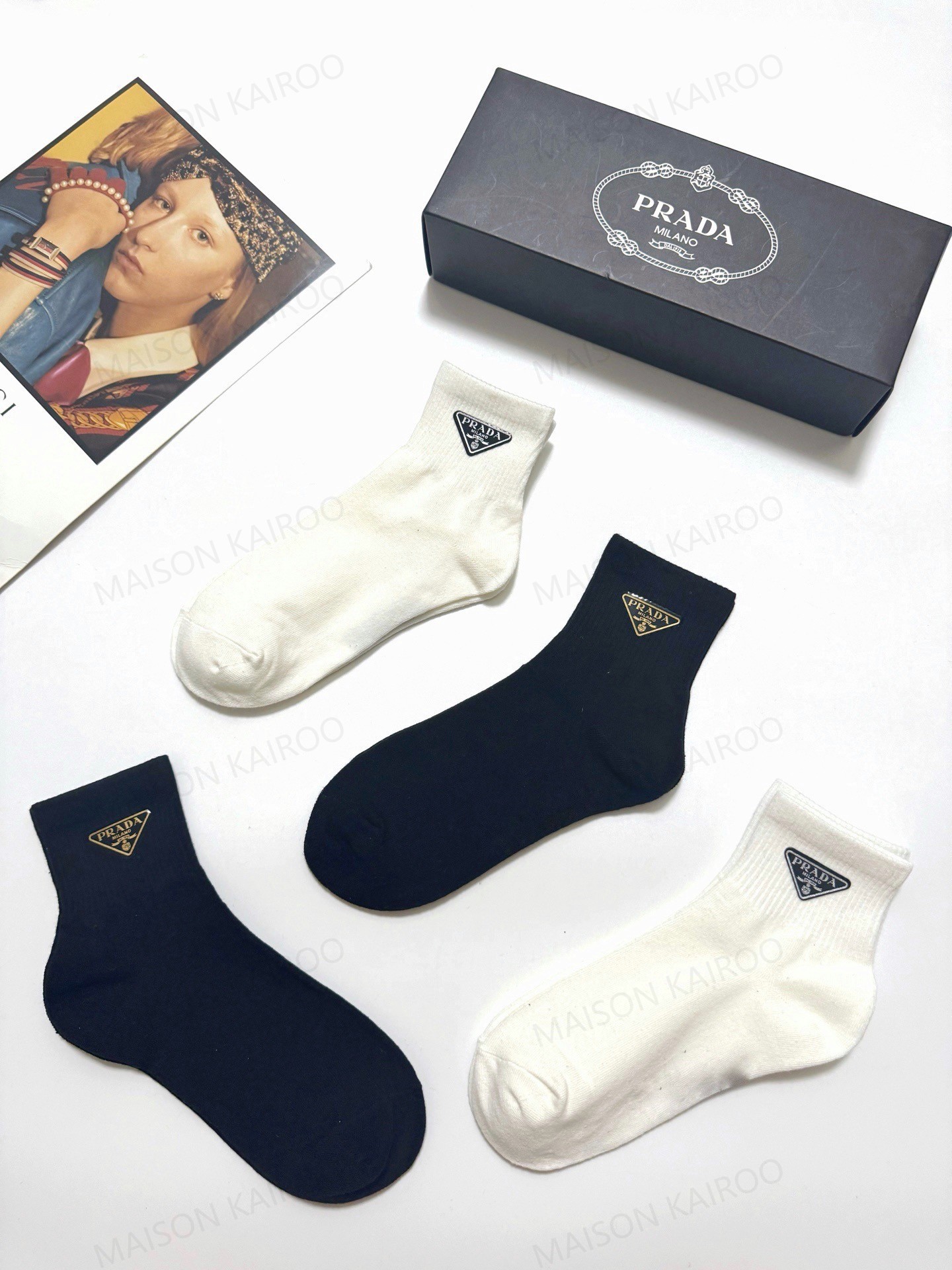 Prada Socks 4-Pack - KAIROO