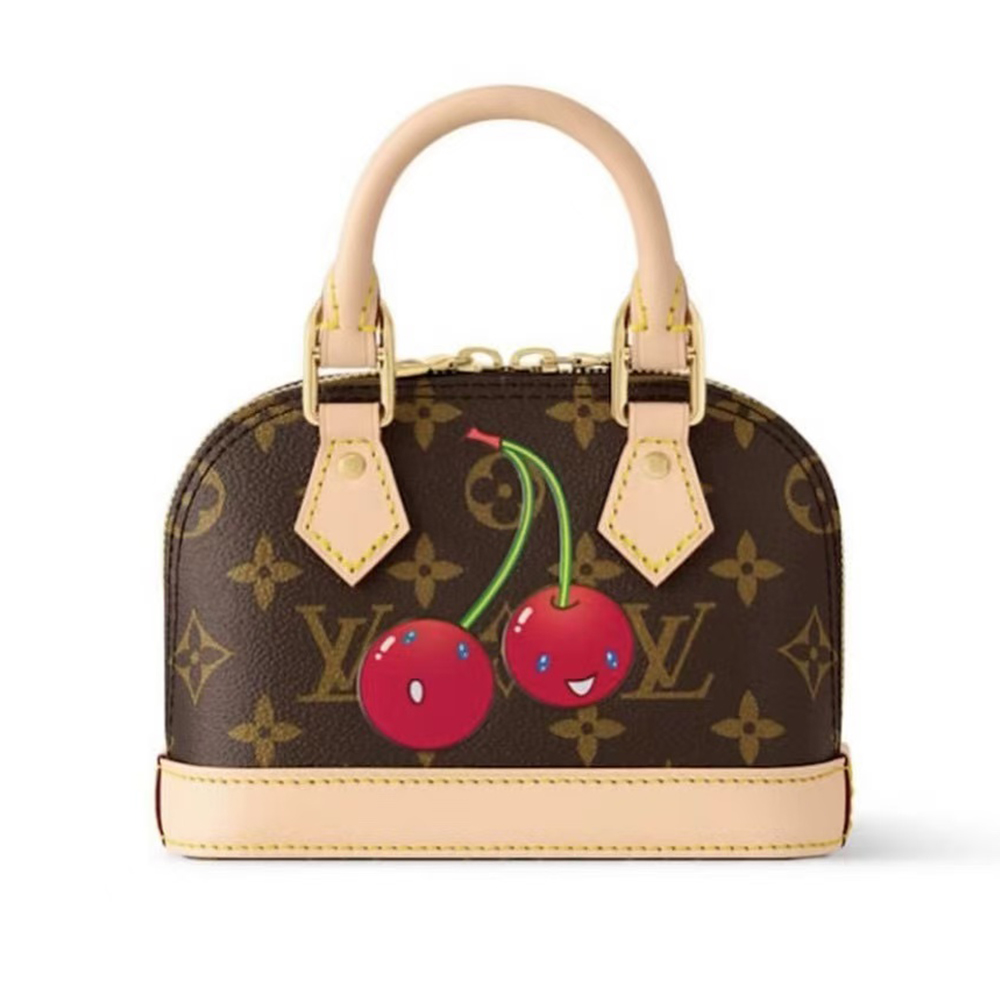 Louis Vuitton LV x Takashi Murakami Cherry Nano Alma shell Bag