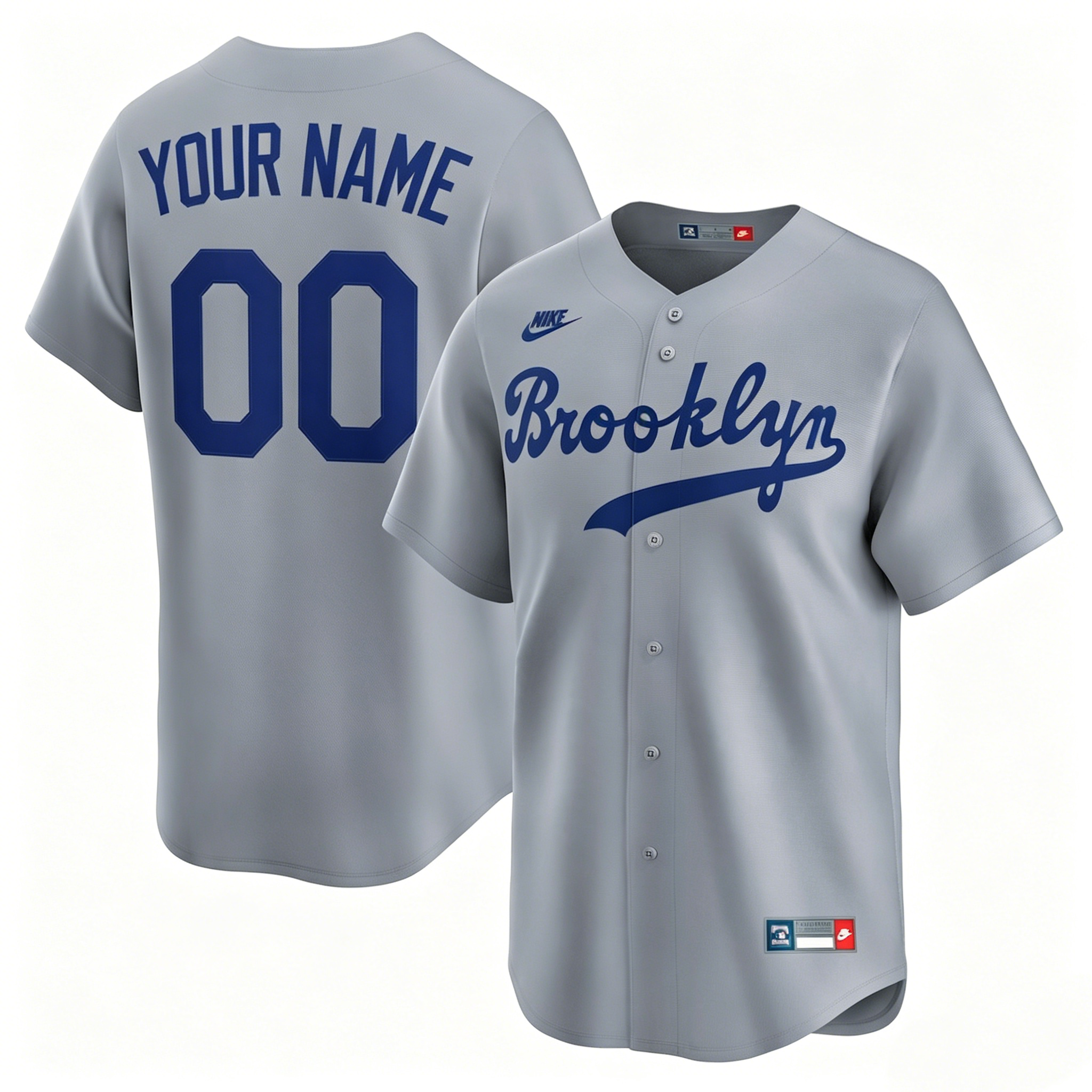 Brooklyn Dodgers baseball jersey men women youth Nike white light blue gray Cooper Boston series Jackie Robinson day jersey custom jersey