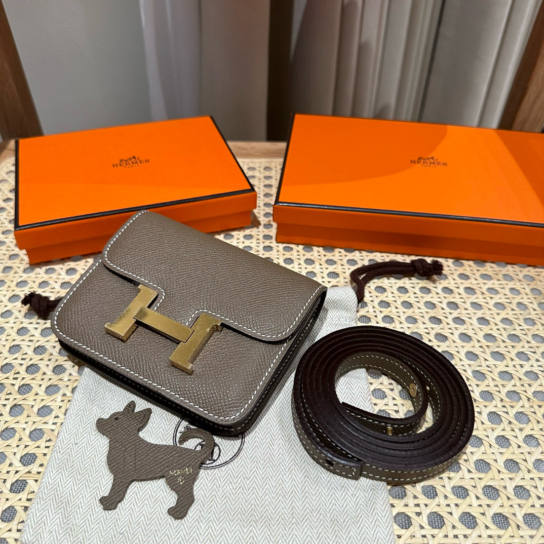 Hermes Etoupe Epsom Constance Slim Wallet