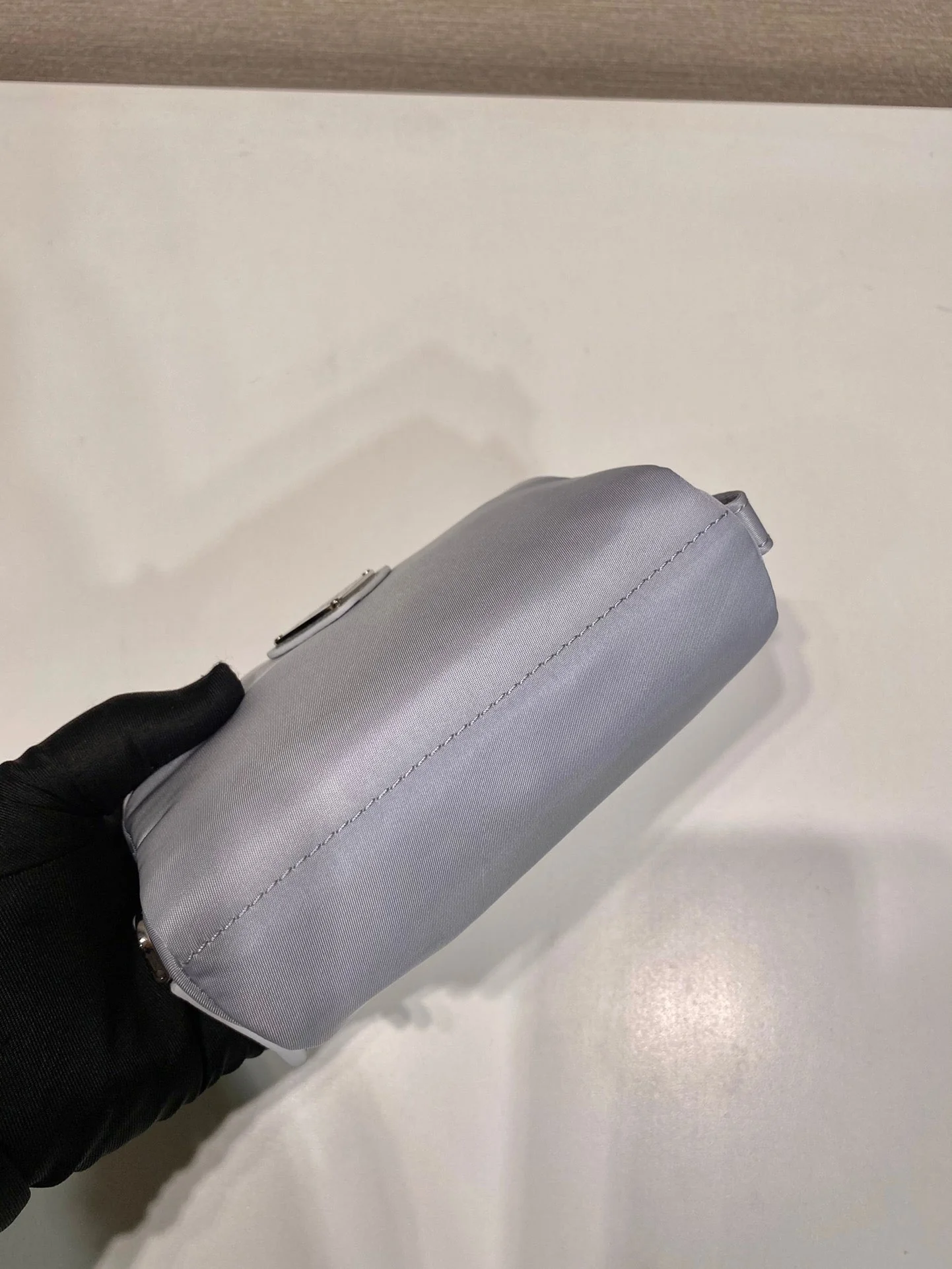 Prada Wallets CLUTCH 12 IN LIGHT GREY RE-NYLON