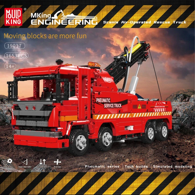 MOULD KING 19017 - Scania Air-Operated Rescue Truck(Dynamic Version)