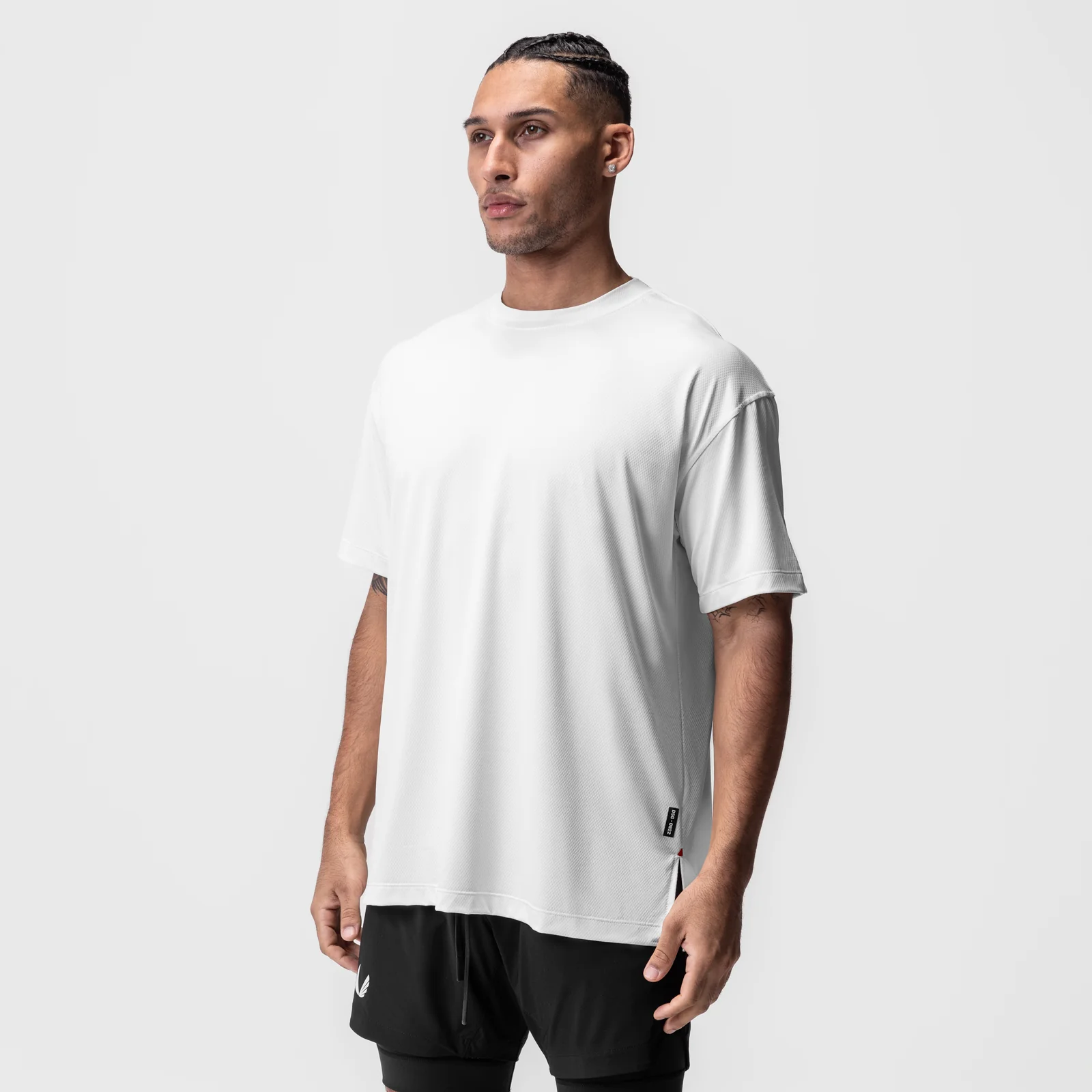 0822. AeroSilver Oversized Tee - White
