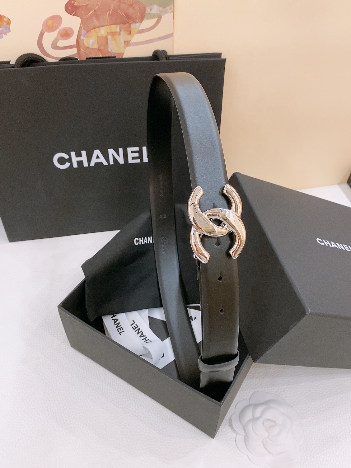 Chanel Luxury Leather Belt 3cm