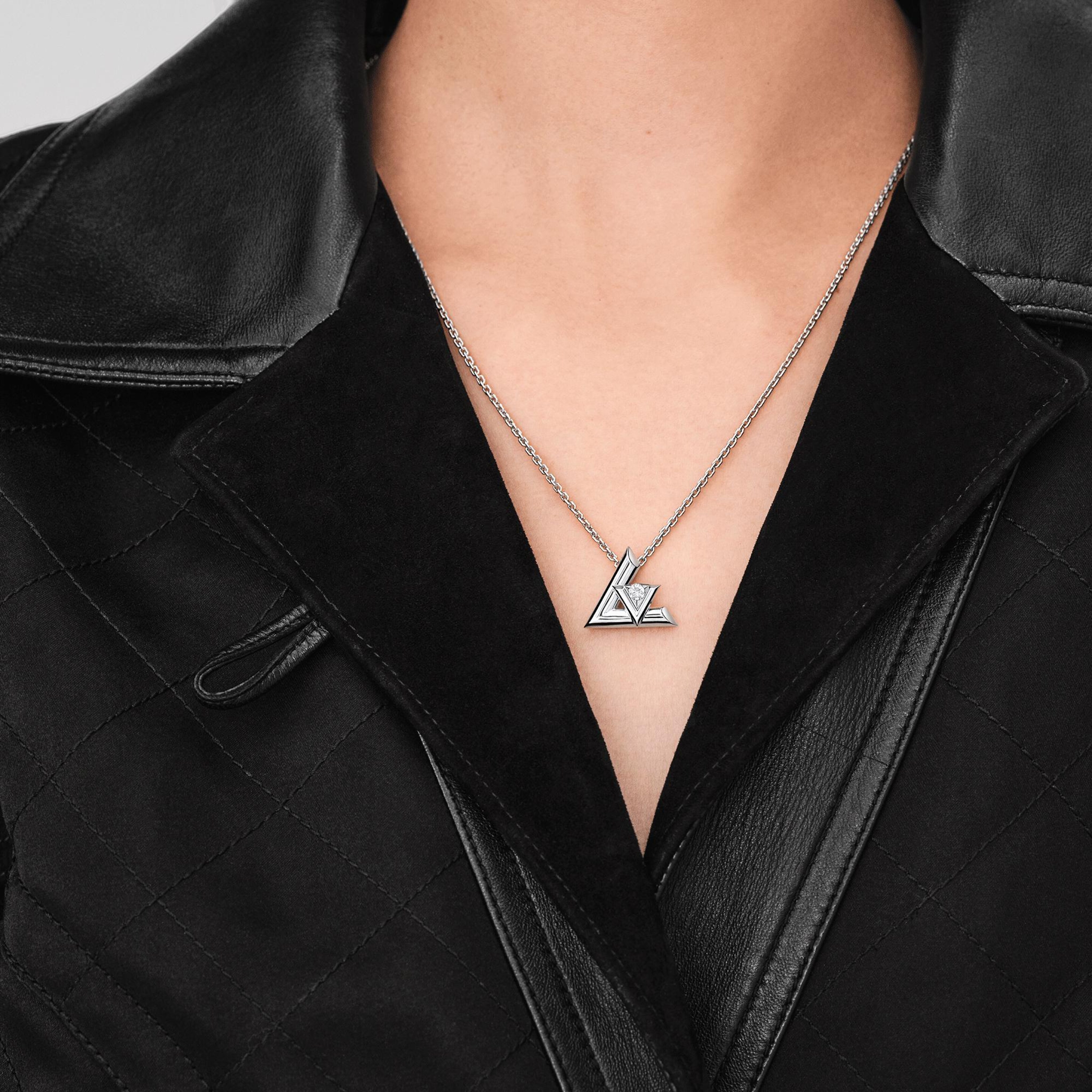 ペンダント LV ヴォルト ワン GM（ホワイトゴールド×ダイヤモンド）
