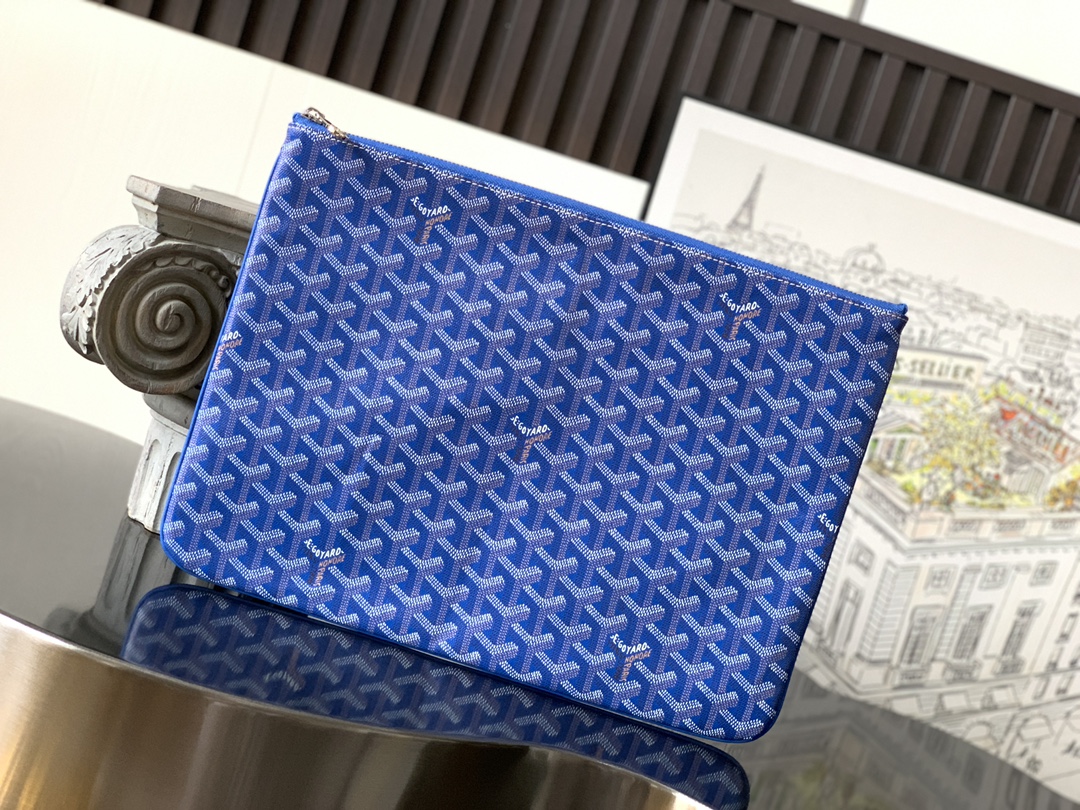 Goyard Sénat pouch in Sky blue