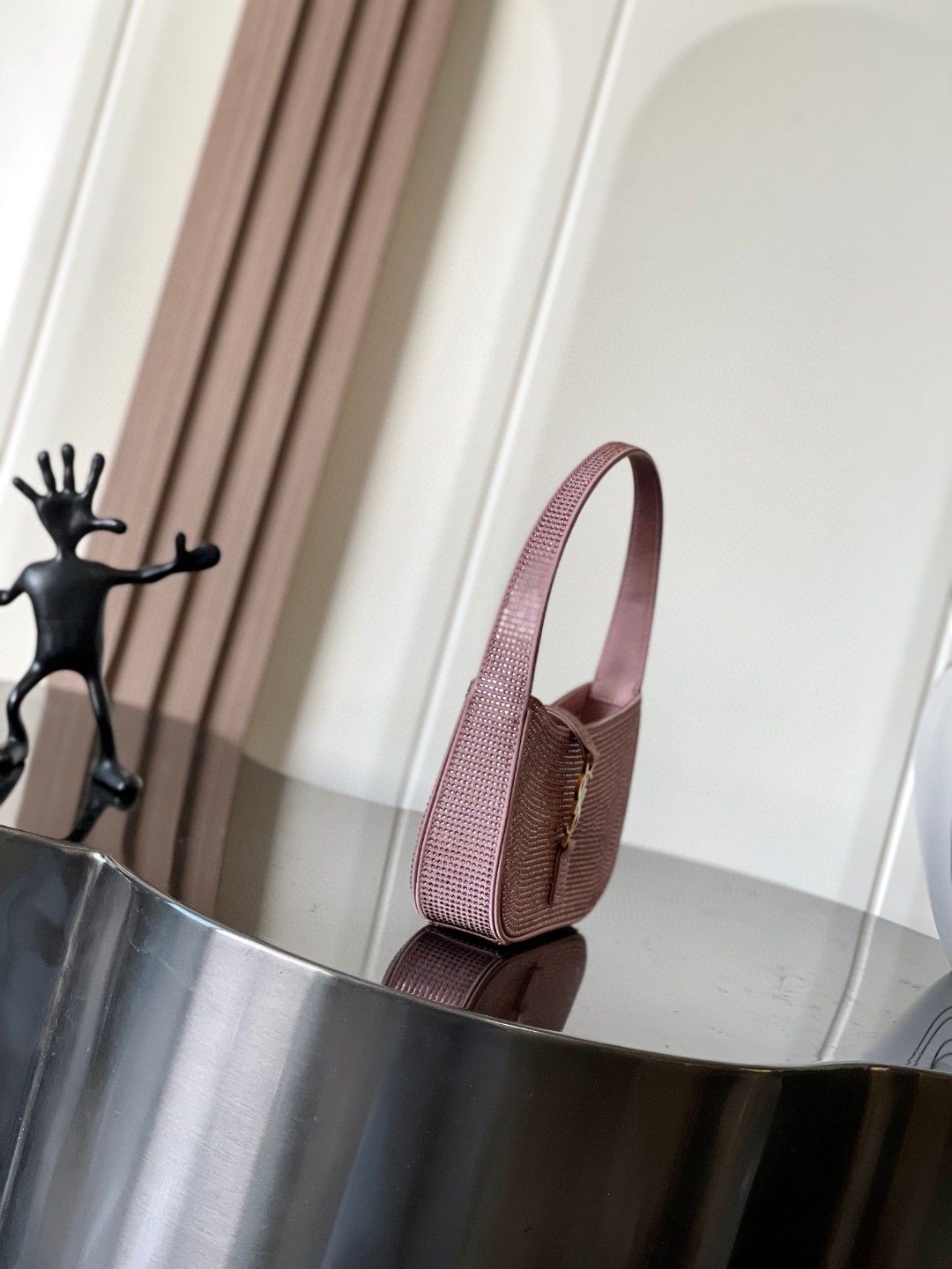 Saint Laurent YSL satin and crystal mini bag