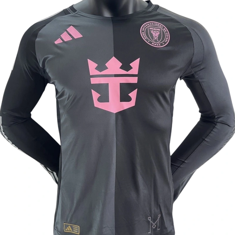 Inter Miami Away Long Sleeve Shirt Soccer Jersey Player Version 25-26