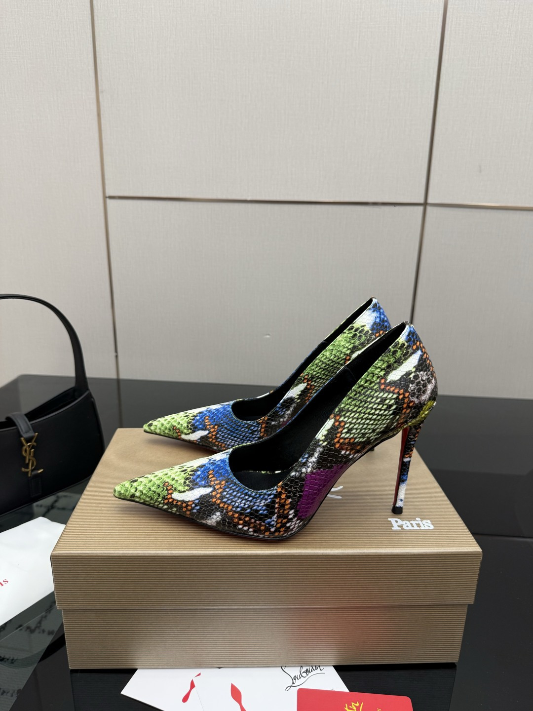 Christian Louboutin Python leather Pump